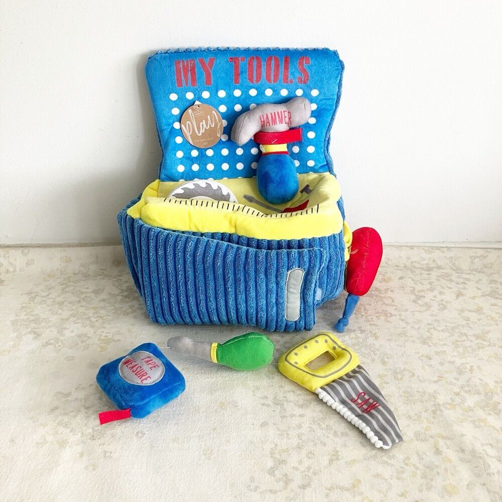 NWT Mudpie Play My Tools Plush Set Work Bench Soft Toy